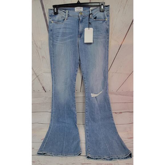 Frame Denim Le High Flare Size 31 Blue Jeans - Picture 2 of 7